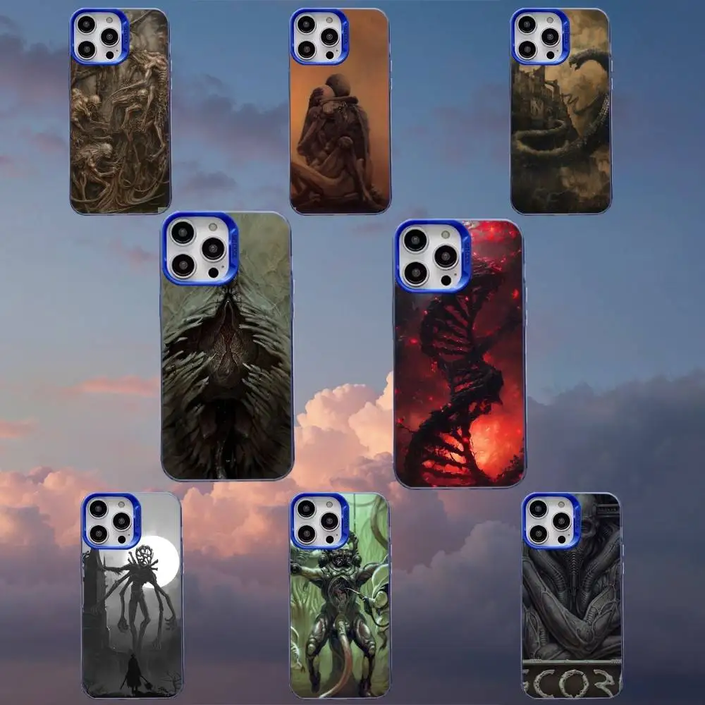 

S-Scorn Game Biotechnology Phone Case For iPhone 16,15,14,13,12,11,Mini,Pro,MAX Black Matte Shockproof Cover