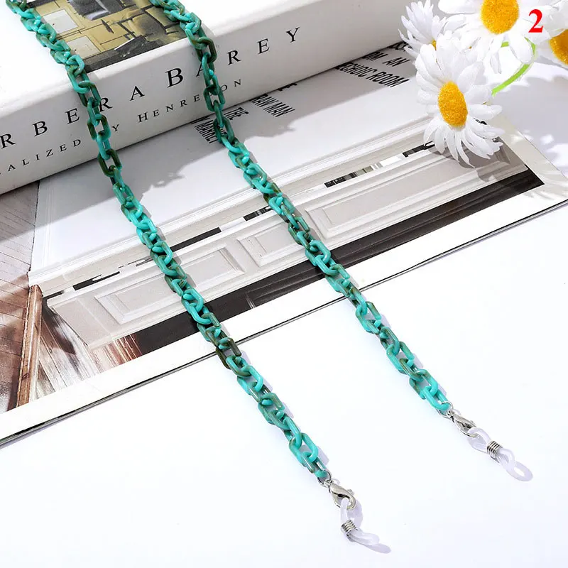 Women Acrylic Resin Eyeglass Chains Fashion Reading Glasses Chain Lobster Buckle Necklace Sunglasses Chain Eyeglass Strap Rope