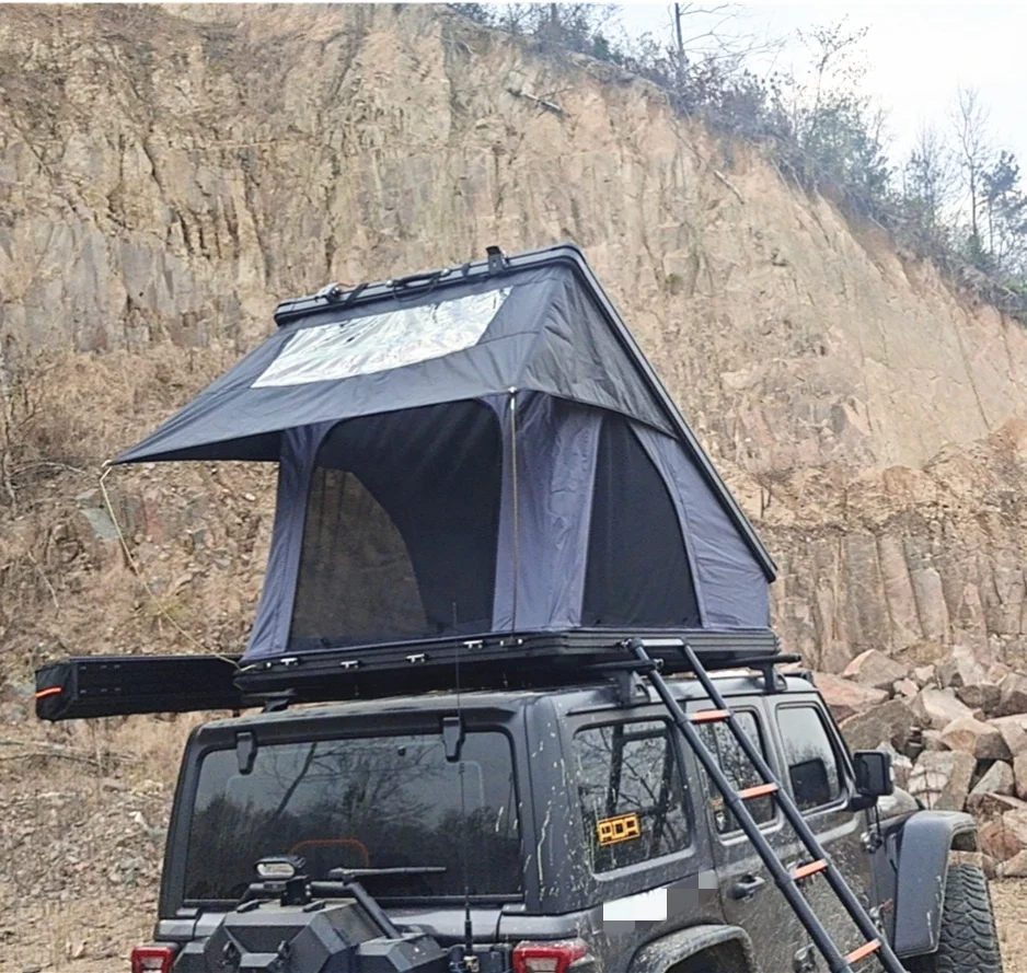 Aluminum Trapezoidal Roof Tent for SUV 4x4 Pickup Hard Shell Roof Top Tent