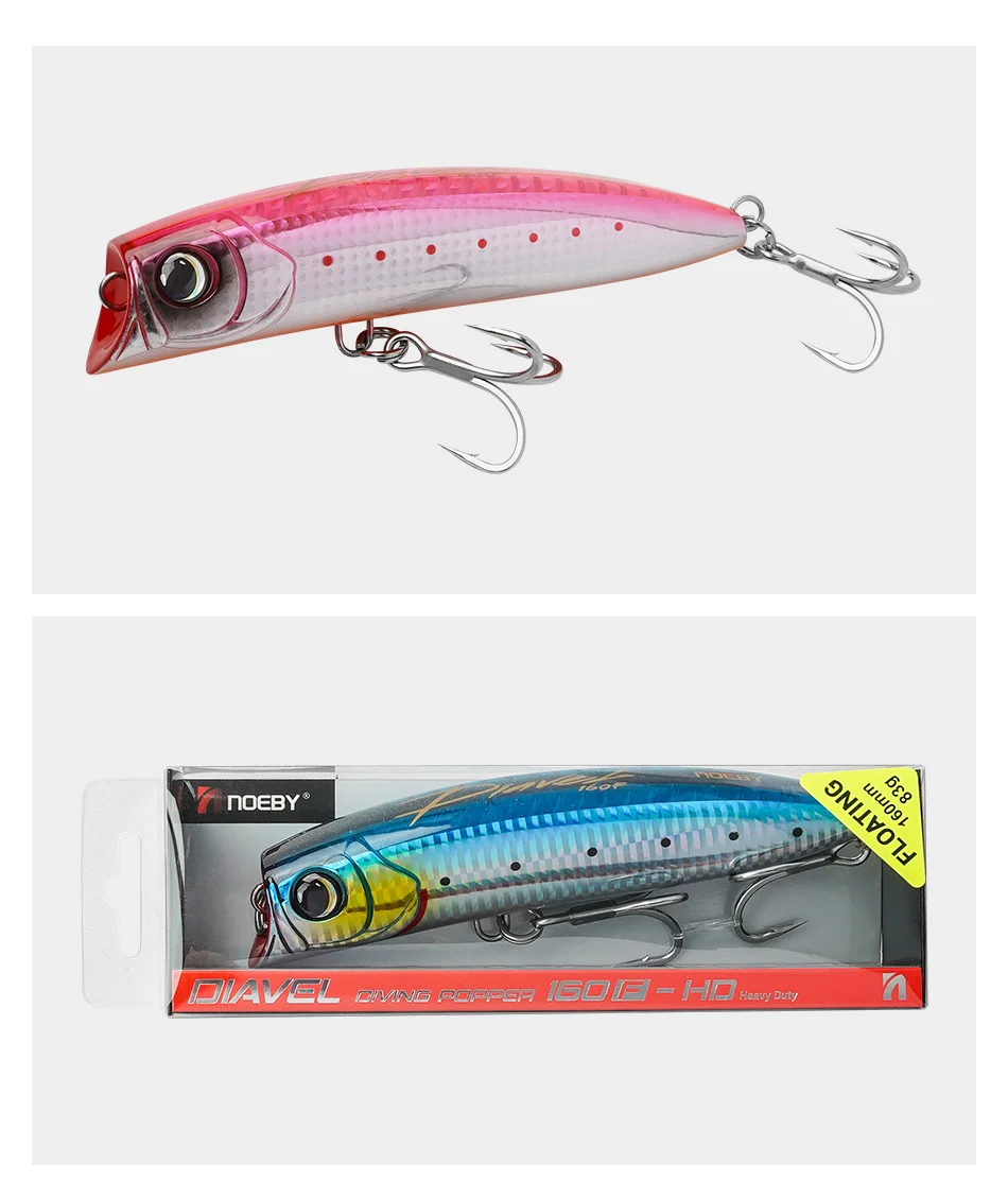 Noeby Tauch-Popper Angelköder 160mm 83g Schwimmender Popper Oberflächenwobbler für GT-Thunfisch-Königsfisch Topwater Big Game Angelköder – Detail 10