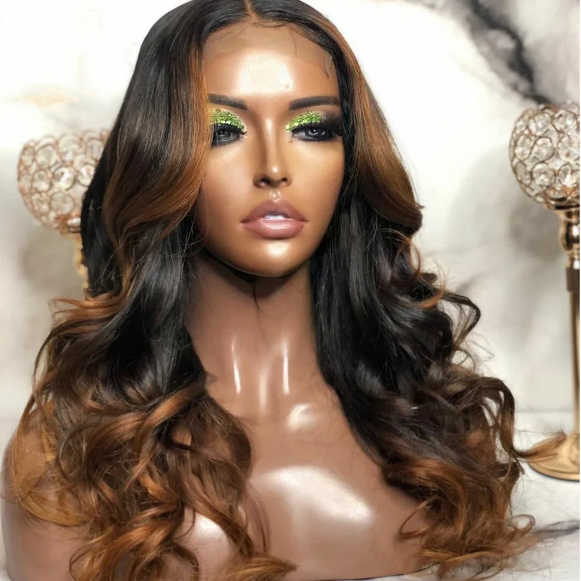 

26inch 180Density Preplucked 5x5 Silk Base Highlight Blonde Body Wave Jewish Human BabyHair HDLace Wig European Hair Glueless