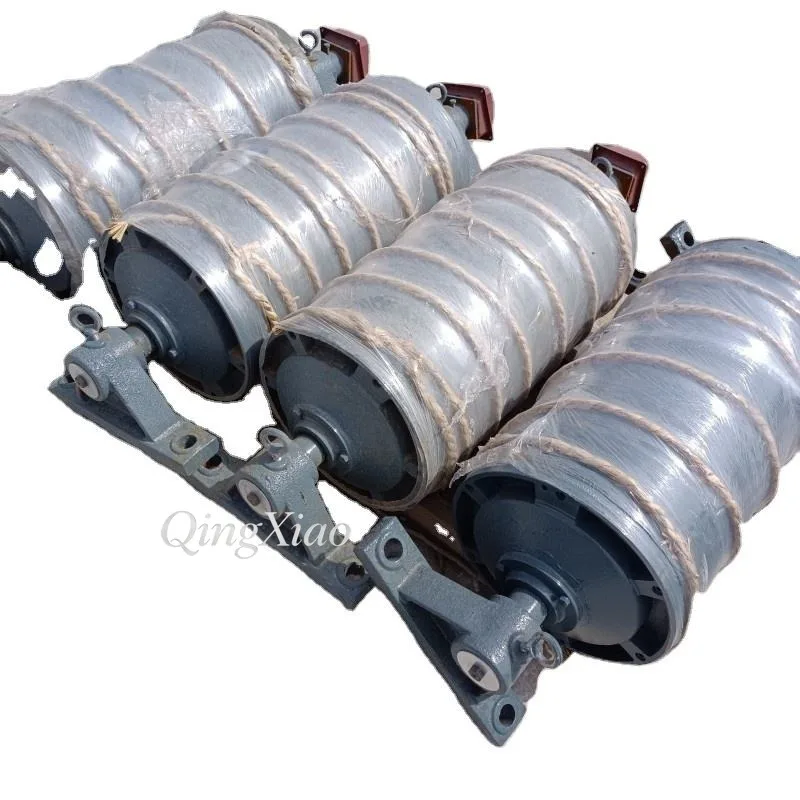 Conveyor Belt Drive Roller Head Pulley Tail Pulley Mining Transmission Roller With Optional Lagging For Prepackaged Food