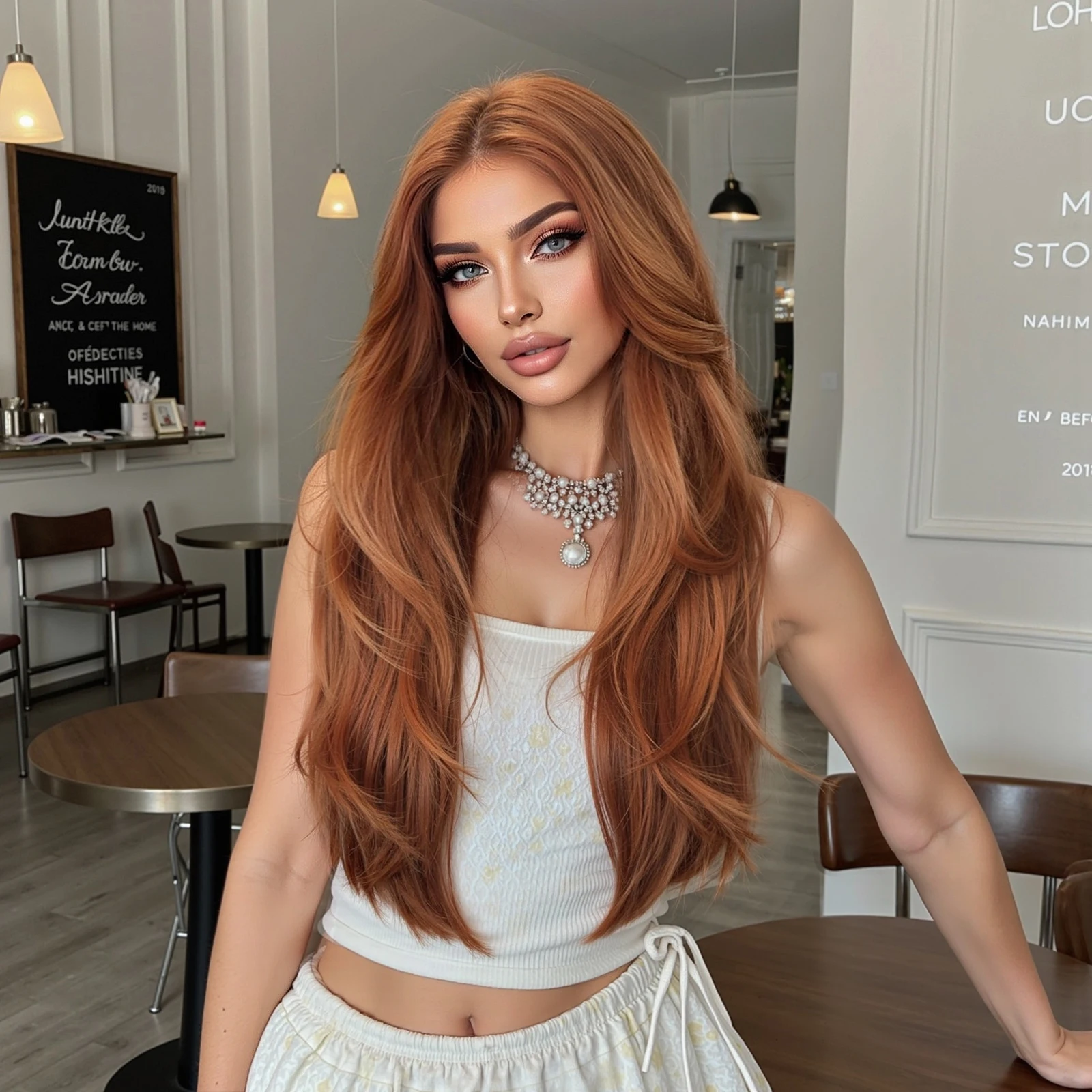 

Синтетический парик 13×6 HDLace Front, 26 дюймов, имбирно-коричневый, длинный, с предварительно выщипанной натуральной линией роста волос, из термостойкого волокна, для женщин