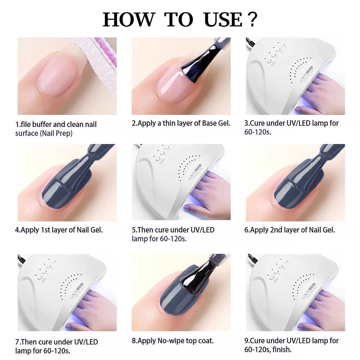 7ml gel nail polish set, classic color, semi permanent water absorption paint film, suitable for home and hair salon fingernails