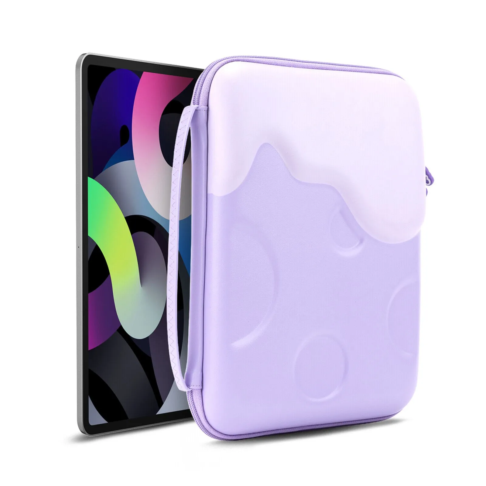 GeekShare Tablet Hard Carrying Case for 9-11 inch Tablet Taro Pudding iPad Pro11 Purple Taro Cheese Fashion Bag