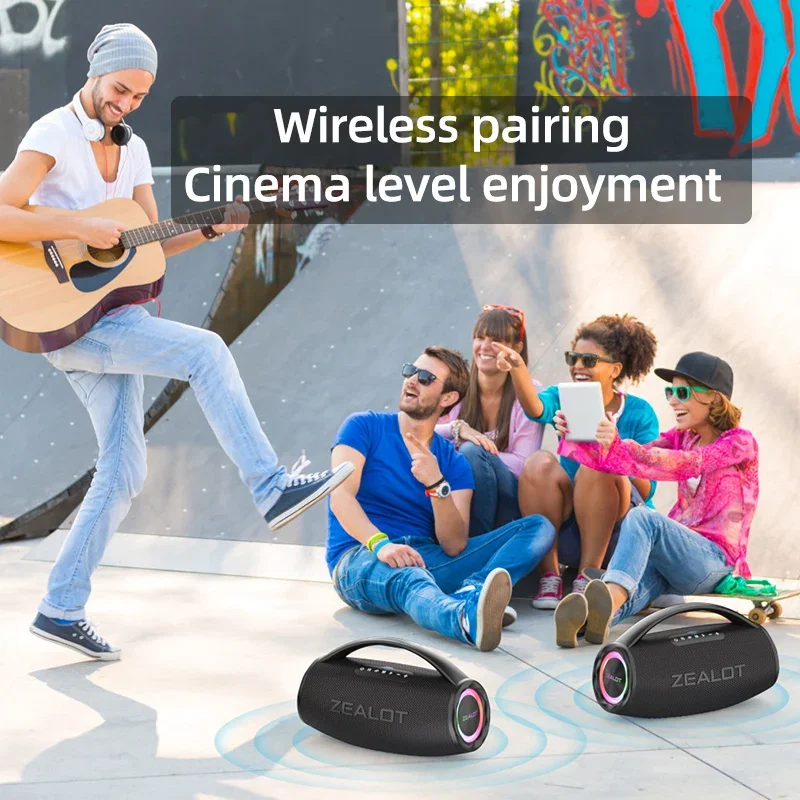 S97 80W Speakers With Subwoofer IPX7 Waterproof Loud Speaker With RGB Light Portable Speaker With Handle For Outdoor