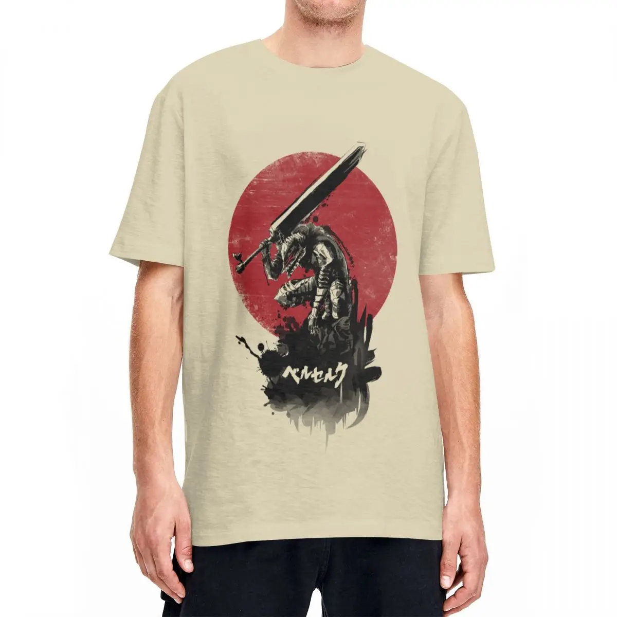 Berserks Red Sun Swordsman T Shirt Men Cotton Clothes Funny Round Neck Short Sleeve