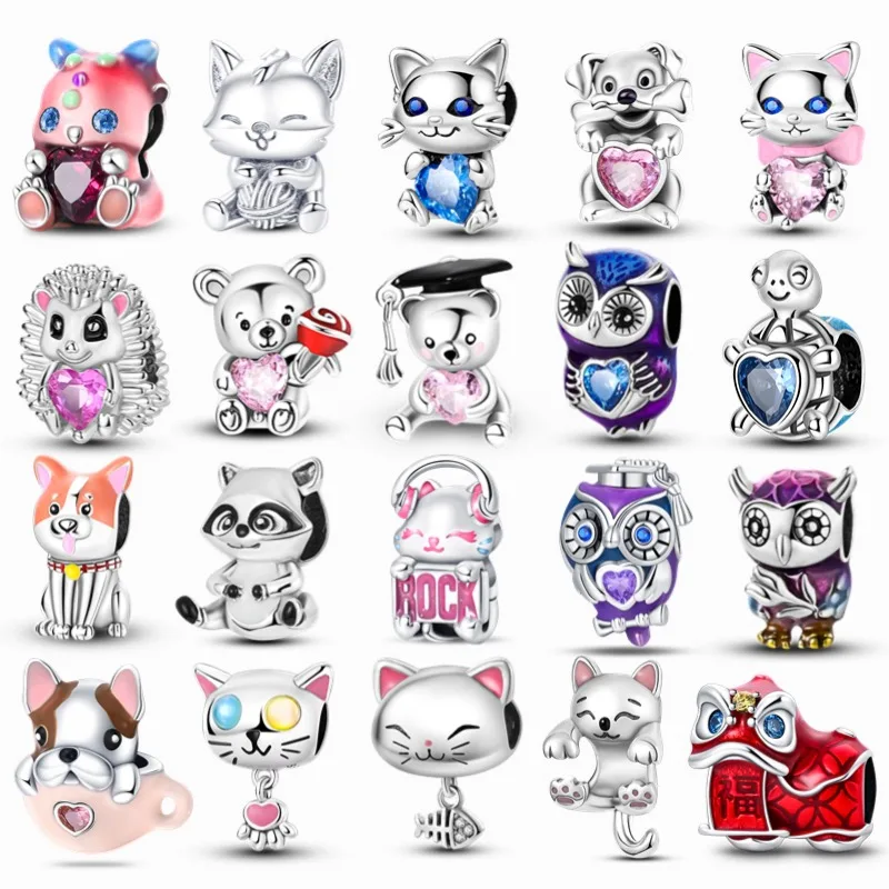 

Оригинальный осенний кулон из серебра 925 пробы с изображением белки и сердца, подходит для женского комплекта ювелирных изделий, подарков