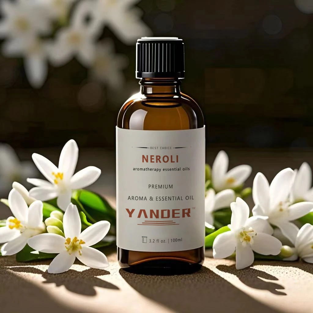 YANDER 新着純粋なオレンジの花ネロリエッセンシャルオイル天然フレグランスオイル家庭用アロマセラピー香りキャンドル作り