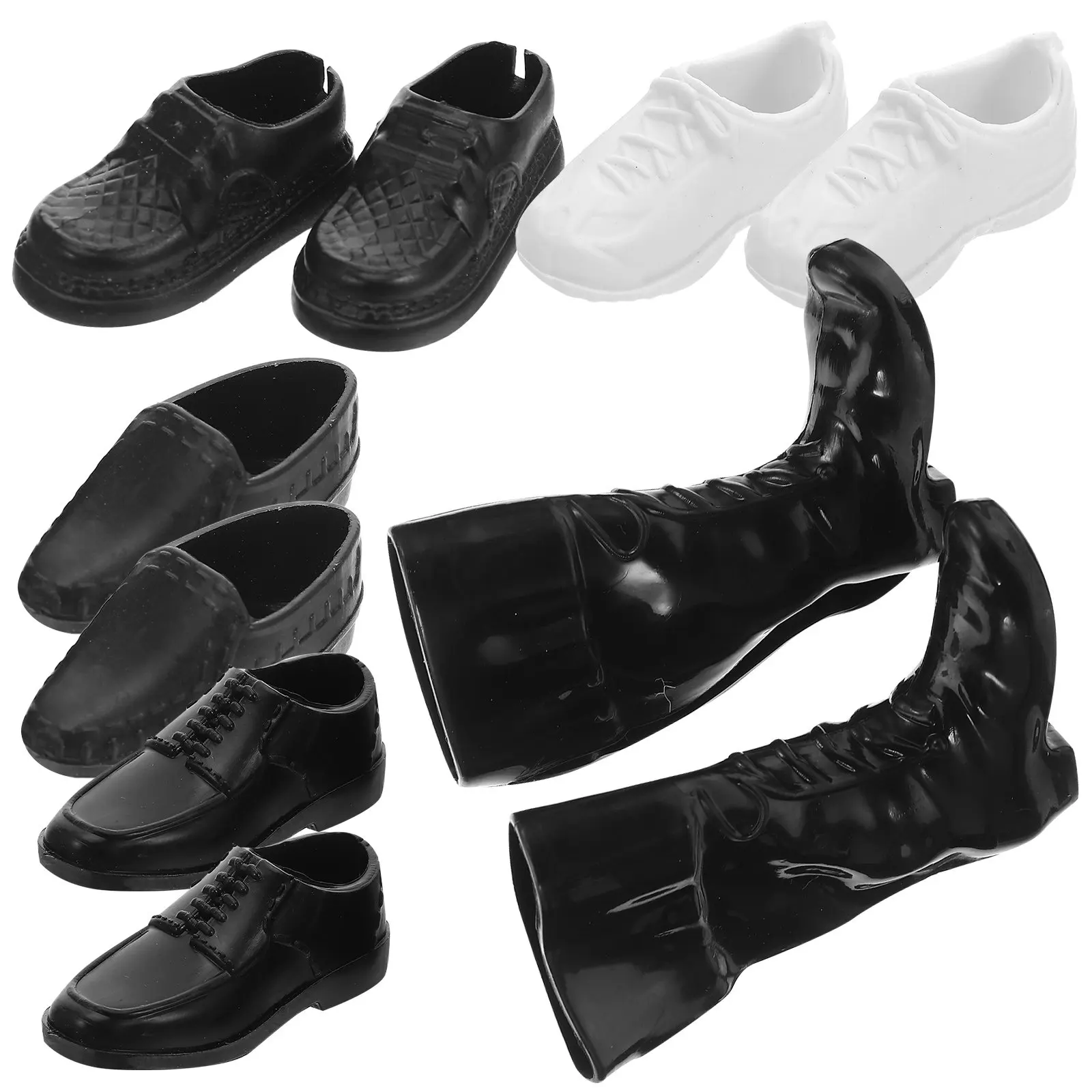 

25Pairs Miniature Shoes Men Designed for 11 Inch 16 Scale Realistic Mini Shoes for Dress Up Dollhouse Props Costume