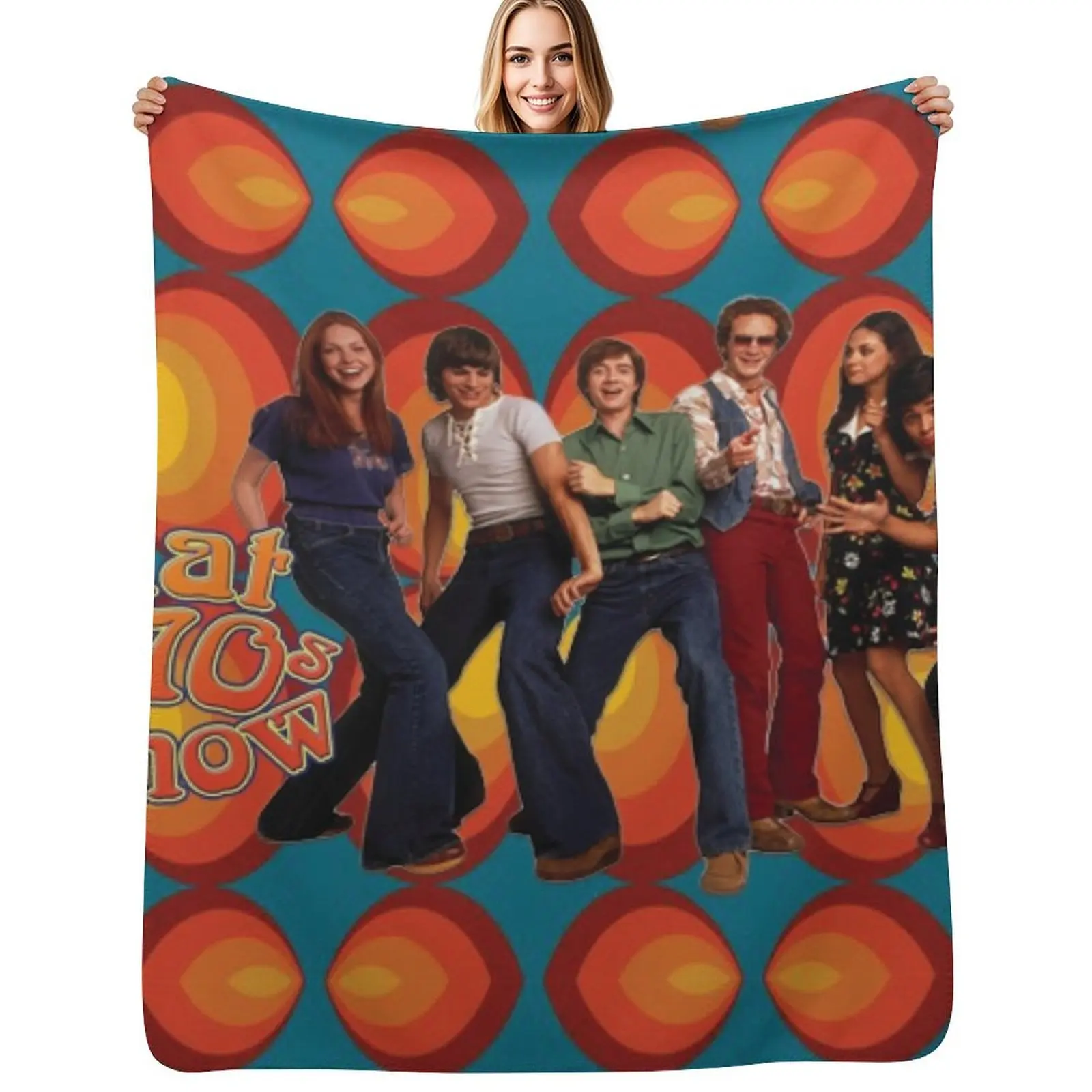 That 70s Show Circles Promo Throw Blanket Portable Lightweight Blanket for Travel Camping