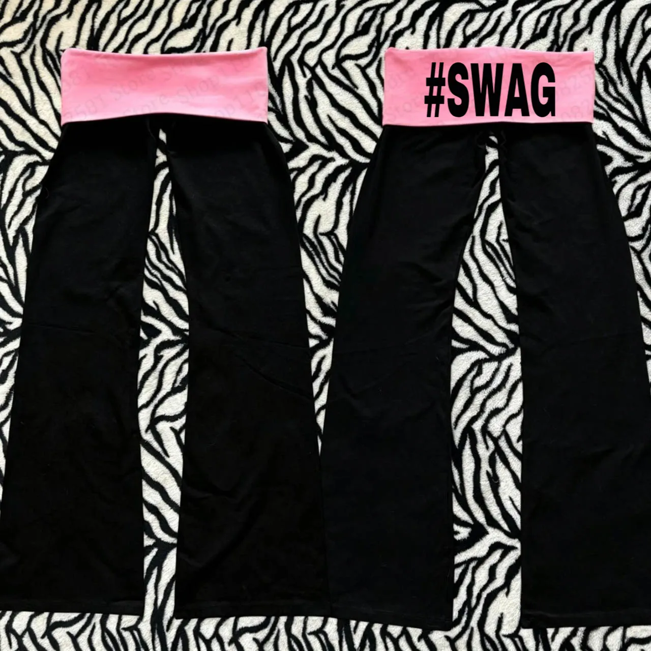 Autumn fashion gothic style sweet fashion American retro 2000s trend letter printed flared pants hip-hop street cool girl emo