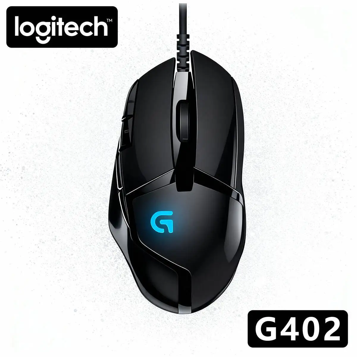 

Logitech G402 Hyperion Fury Gaming Mouse, Wired, 4000 DPI, 8 Programmable Buttons, Fusion Engine, 1ms Report Rate, Ergonomic