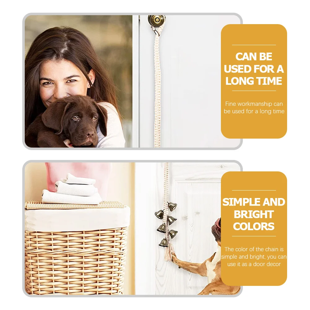 

Dog Doorbell Chain Compact Bright Weaving Design For Potty Training Hanging Door Decor Dog Training Bell Chain Housetraining