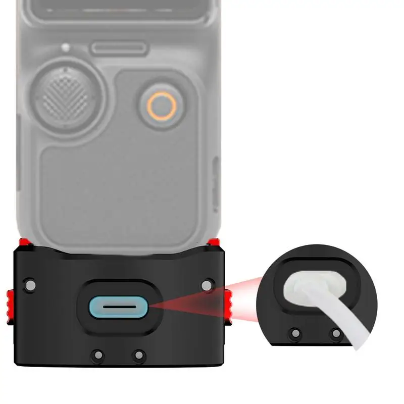 Adaptor kamera, untuk DJI OSMO Pocket 3 magnetik dasar kamera ekspansi magnetik braket dudukan Port kamera braket adaptor kamera