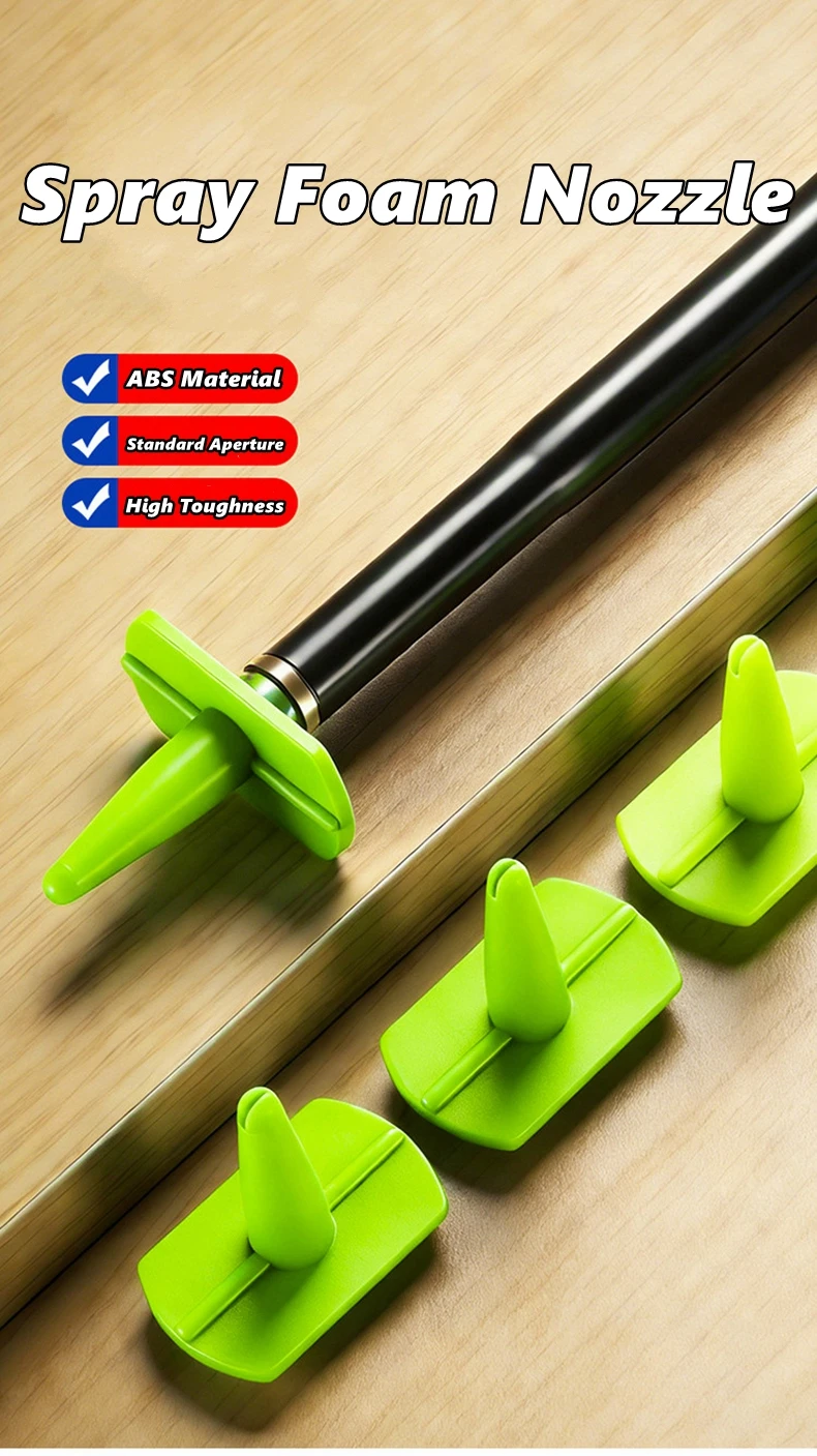 Wide Spray Foam Nozzles, Flat Hose, Wide Spray Foam Tip for Caulking Sealing DIY Balcony Doors Wall Ceiling Construction