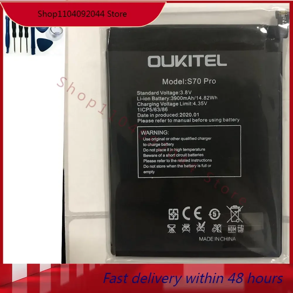 battery for OUKITEL C17 Pro battery 3900mAh Long standby time High capacity for OUKITEL S70 Pro battery+tools