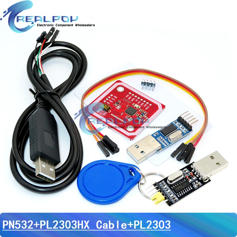 PN532 NFC RFID Wireless Module V3 User Kits Reader Writer Mode IC S50 Card PCB Antenna PL2303HX Download Cable USB to TTL CH340G