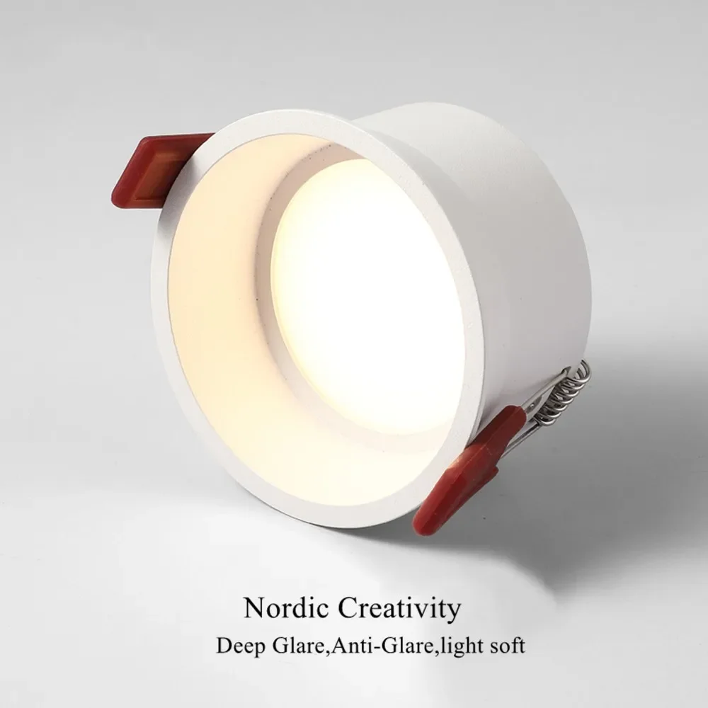 

Anti Glare Led Downlight 220V 110V Ceiling Light 7W12W Recessed Down light Round Led Panel Light 15W Spotlight Indoor Lighting