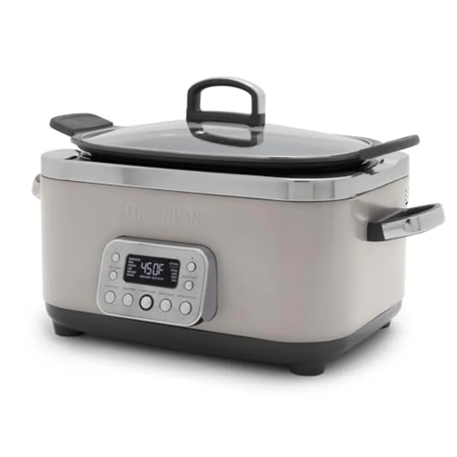 

Elite 14-in-1 Programmable 6QT Electric Slow Cooker with Dishwasher Safe Lid Removable Crock PFAS-Free Healthy Ceramic Nonstick