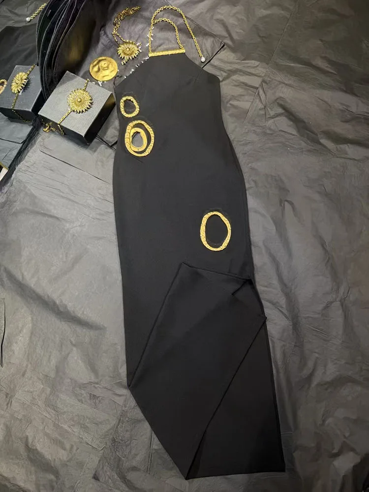 レディースドレス、天然パールホルターネックガウン、非対称カットアウトイブニングガウン、高品質、コルセット、2026、春、新作、