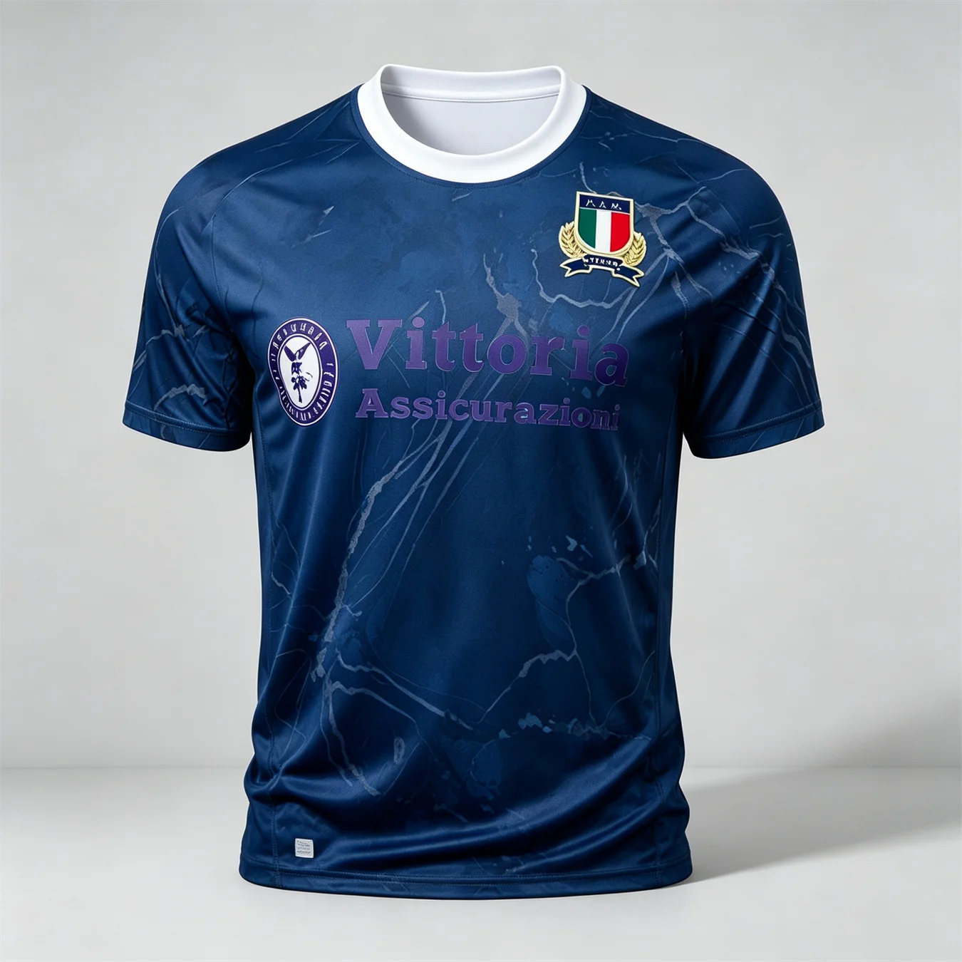 Italy Rugby Jersey 2026 Men Blue Short Sleeve Sports Top Breathable Training Football Shirt Vittoria Assicurazioni