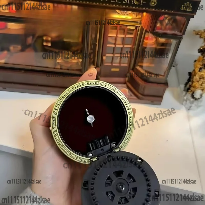 Five Snake Door Ring Box Creative Rotating Opening Proposal Jewelry Box Retro Mechanical Three-dimensional Relief Jewelry