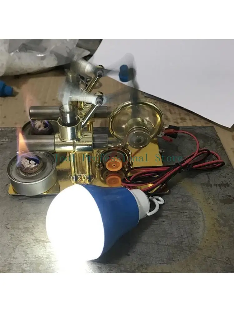 

57QF Мини-генератор с двойным генератором двигателя Стирлинга с регулируемой скоростью и горячим воздухом