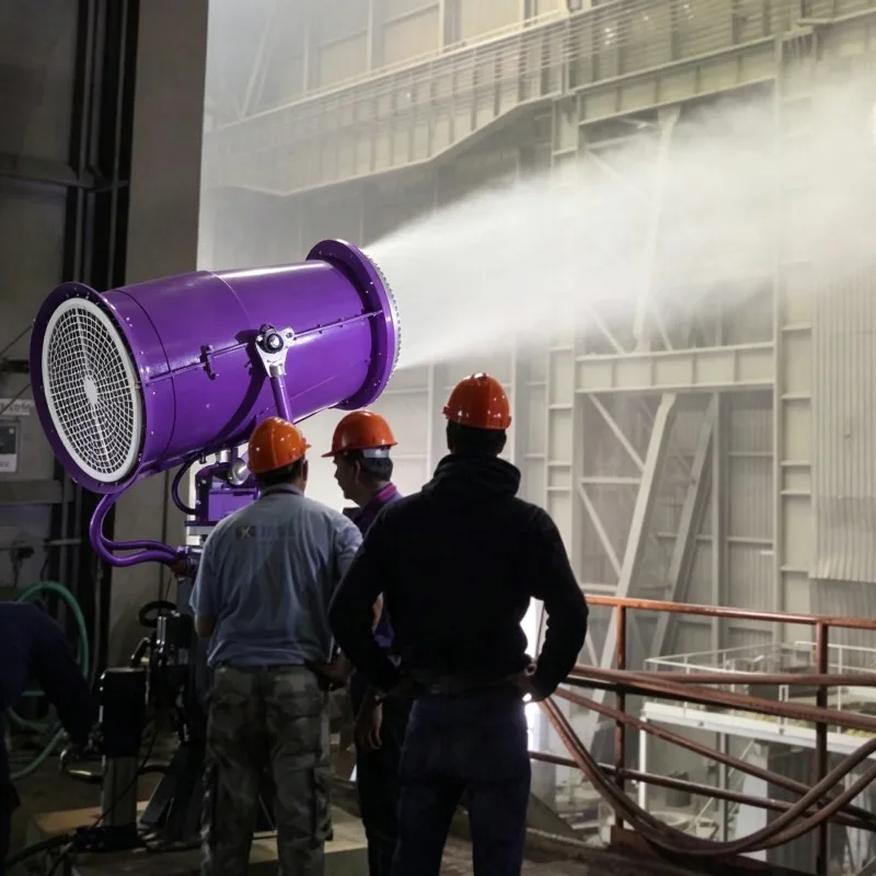 Mobile Spraying Fog Cannon Agricultural Mist Blower 60m Dust Suppression Water Mist Cannon for Orchard Pesticide CE Certified
