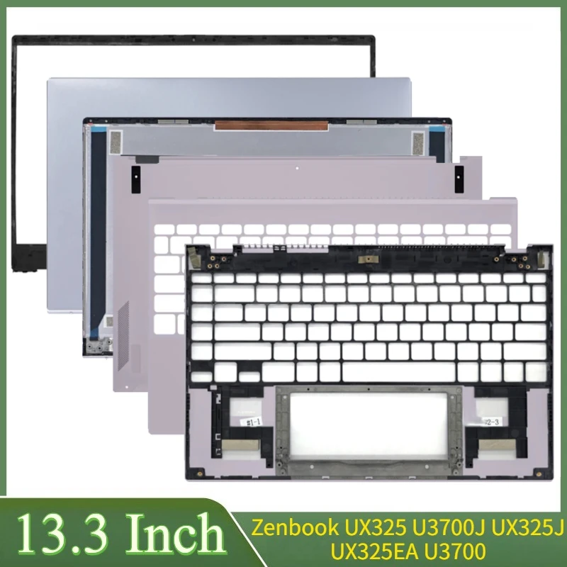 

13,3-дюймовый серебристый новый для ZenBook UX325 UX325A UX325J UX325E U3700J, задняя крышка ЖК-дисплея для ноутбука, передняя панель, упор для рук, нижние петли корпуса