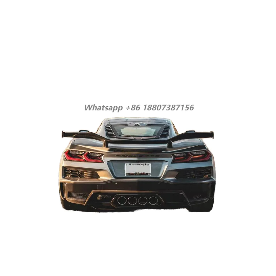 For Corvette C8 Dry Carbon Fiber Body Kit C8 Upgraded Z06 Style Carbon Fiber Spoiler Body Kit