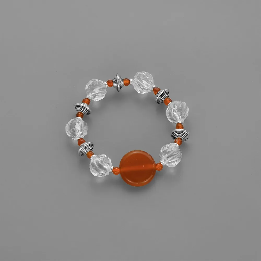 Personalized Red Agate Niche Exquisite Light Luxury Bangle Beaded Bracelets Hand Accessories Matching Girls Bracelet Hot Style