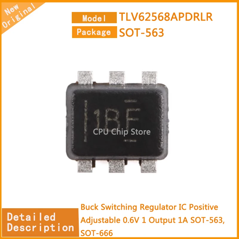 20Pcs/Lot New Origi  TLV62568APDRLR  TLV62568  Buck Switching Regulator IC Positive Adjustable 0.6V 1 Output 1A SOT-563, SOT-666