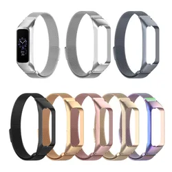 Magnetic Loop Strap for Samsung Galaxy Fit 2 Band Replacement Stainless Steel Metal  Bracelet For Samsung Fit2 R220 Correa