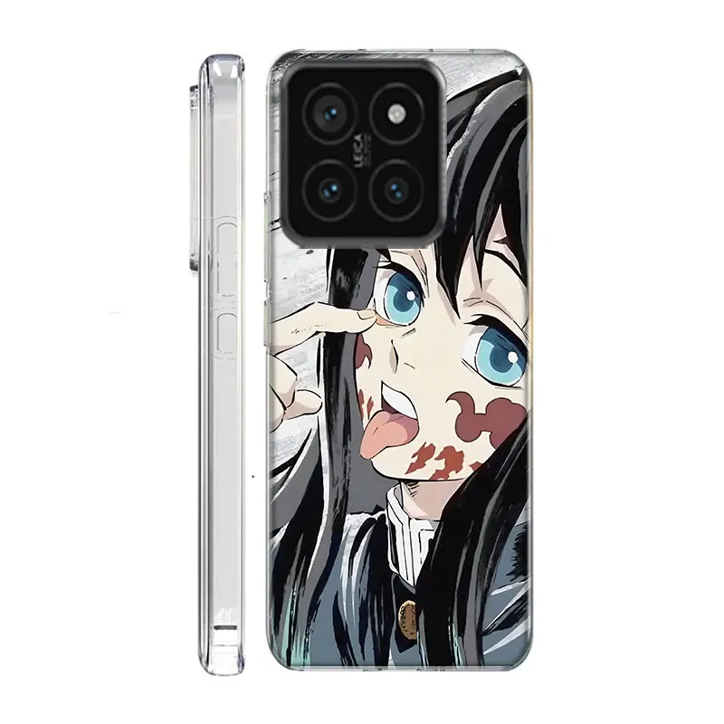 Muichiro Tokito Demon Slayer Clear Phone Case For Xiaom Mi 12 12T 11T 10T 9T 13 11 10 9 8 Lite CC9 CC9E Pro 6X 5X A1 A2 A3 Cover