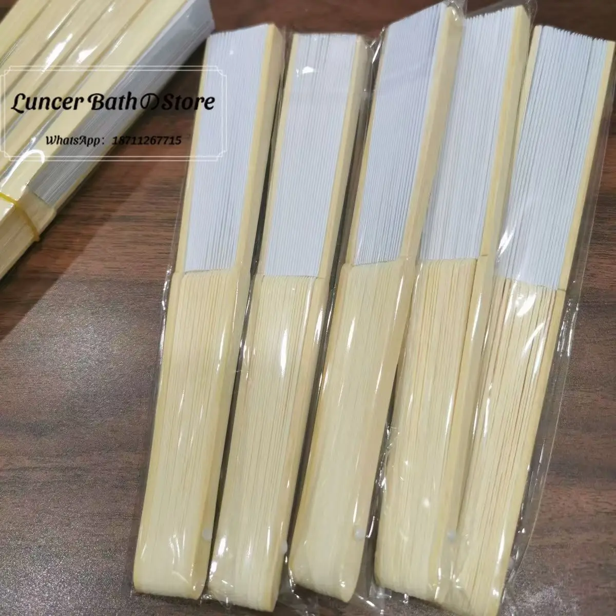 10pcsHand-painted blank bamboo 22 writable and drawable summer small cool fan folding fan antique student classical white