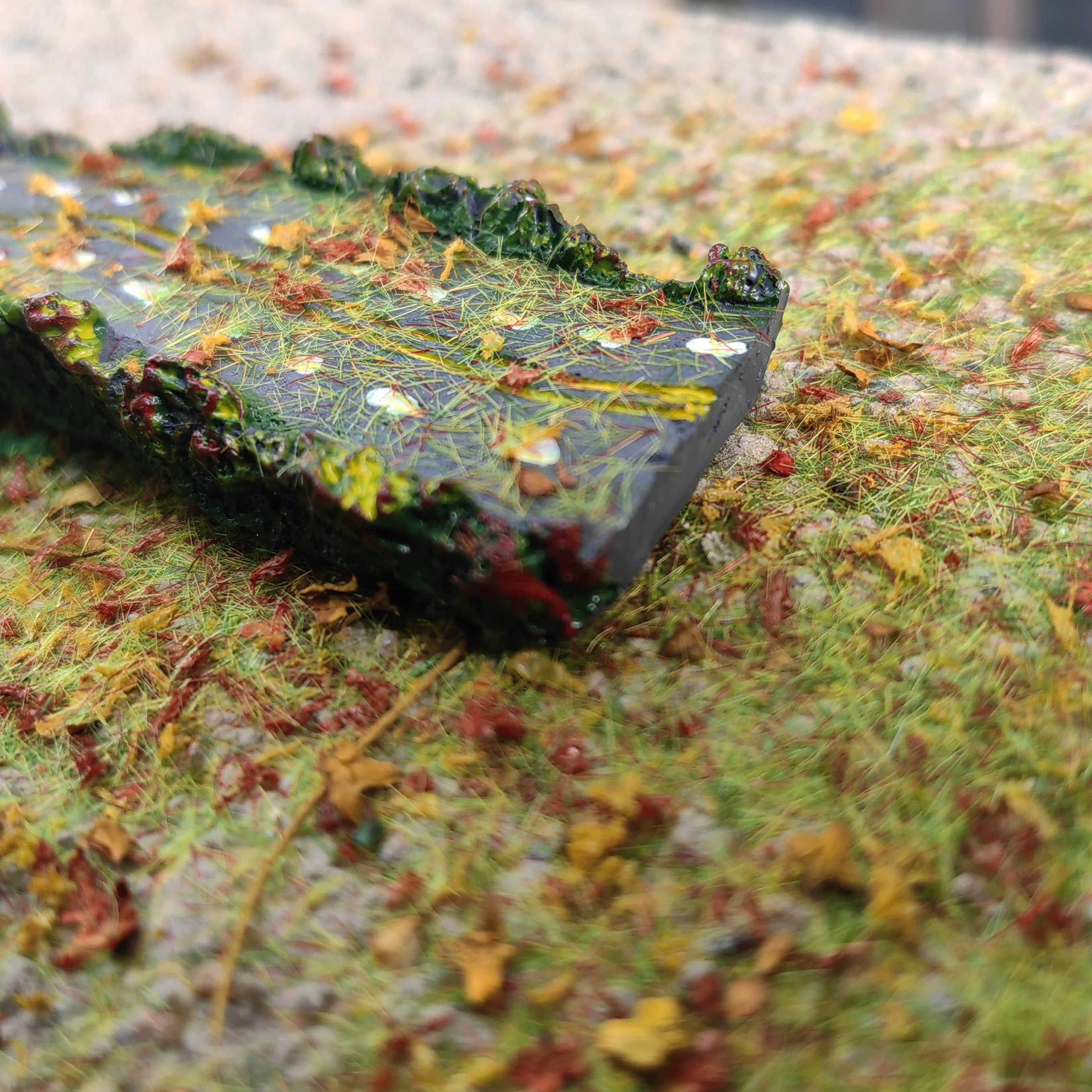 Miniatur-Graspulver mit gemischten Herbstblättern, Modellmaterialien für die Herstellung von Rasen, Landschaftsgestaltung, Sandtisch, Bodenzubehör – Detail 4