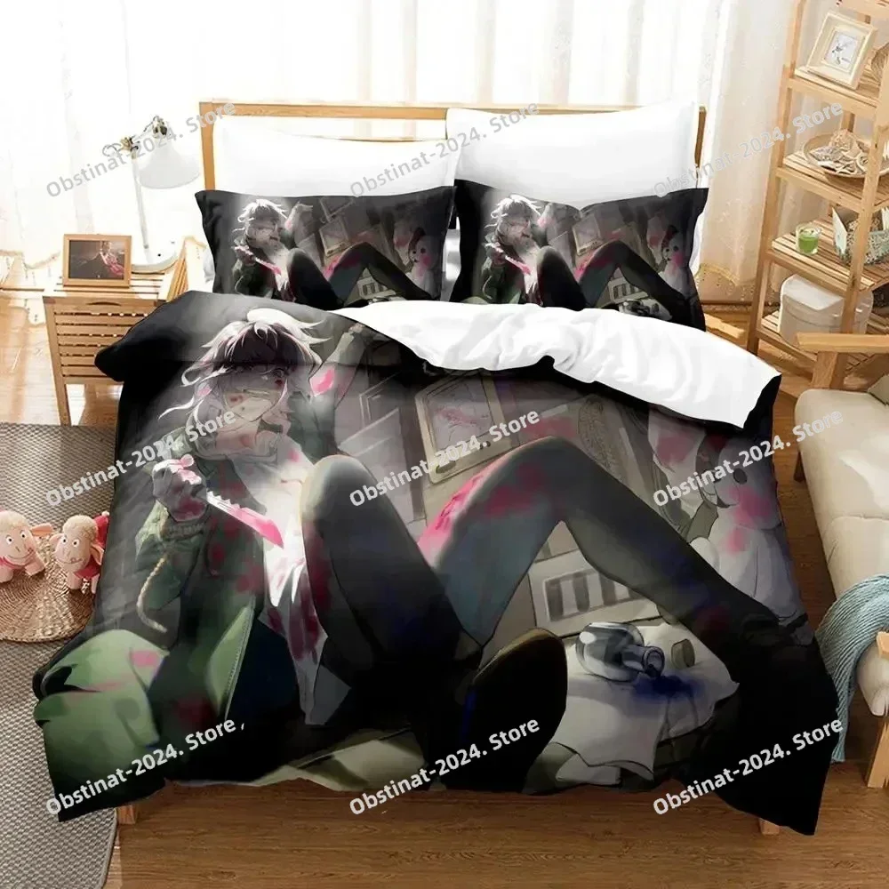 Top Anime Danganronpa V3 Chiaki Nanami Bedding Set Printed single Comforter Duvet Cover Pillow Case 3 Pieces Set Kids Adult Size