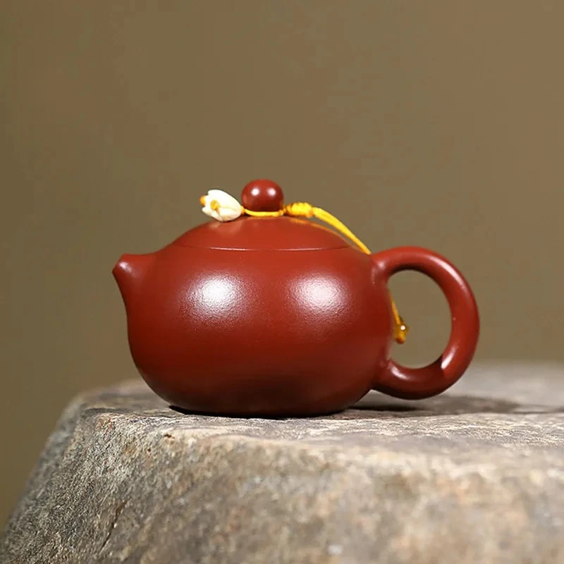 

Китайский чайник из исинской фиолетовой глины ручной работы, модель Сиши, малый объем, из необработанной руды Дахунпао, для домашнего использования, набор для чая из глины цзыша, 90 мл