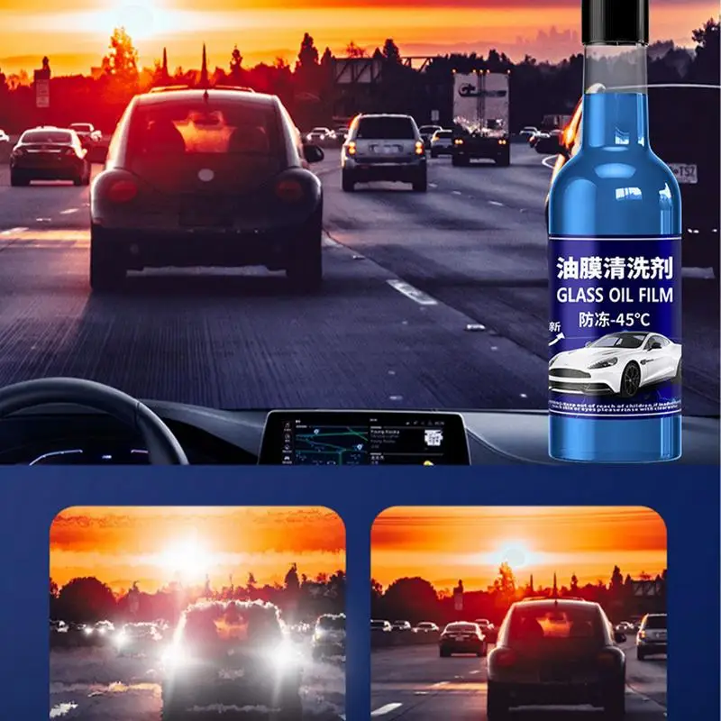 

Car Glass Oil Film Remover Automobile Windshield Water Spot Remover Auto 150ml Removes Bird Droppings Polish And Restore Glass