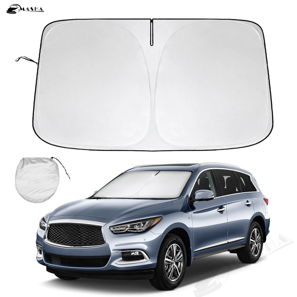 Солнцезащитный козырек на лобовое стекло автомобиля для 2017-2021 2022 2023 Infiniti QX60 Q60 солнцезащитный козырек обеспечивает защиту интерьера аксессуары