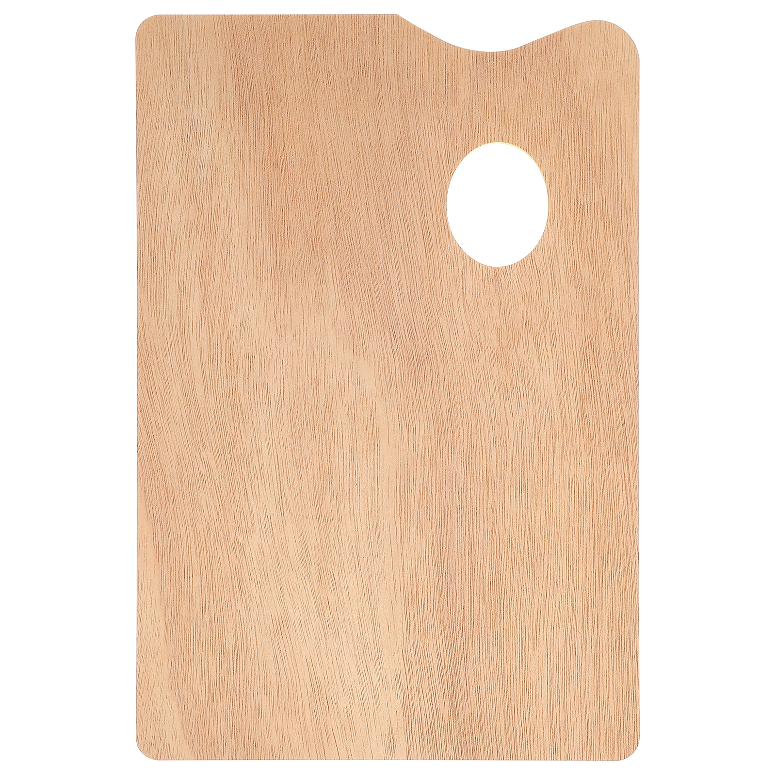 

Wooden Painting Palette Durable Smooth Surface Thumb Hole Vintage Style Supplies High Grade Material Square Board