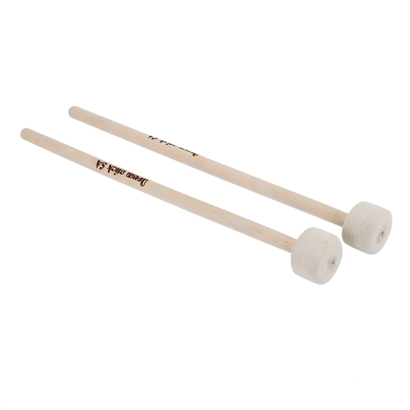 1 Pair Drum Mallet Stick Felt Head Mallet Timpani Stick Big Drum Hammer Timpani Mallet For Percussion Instrument