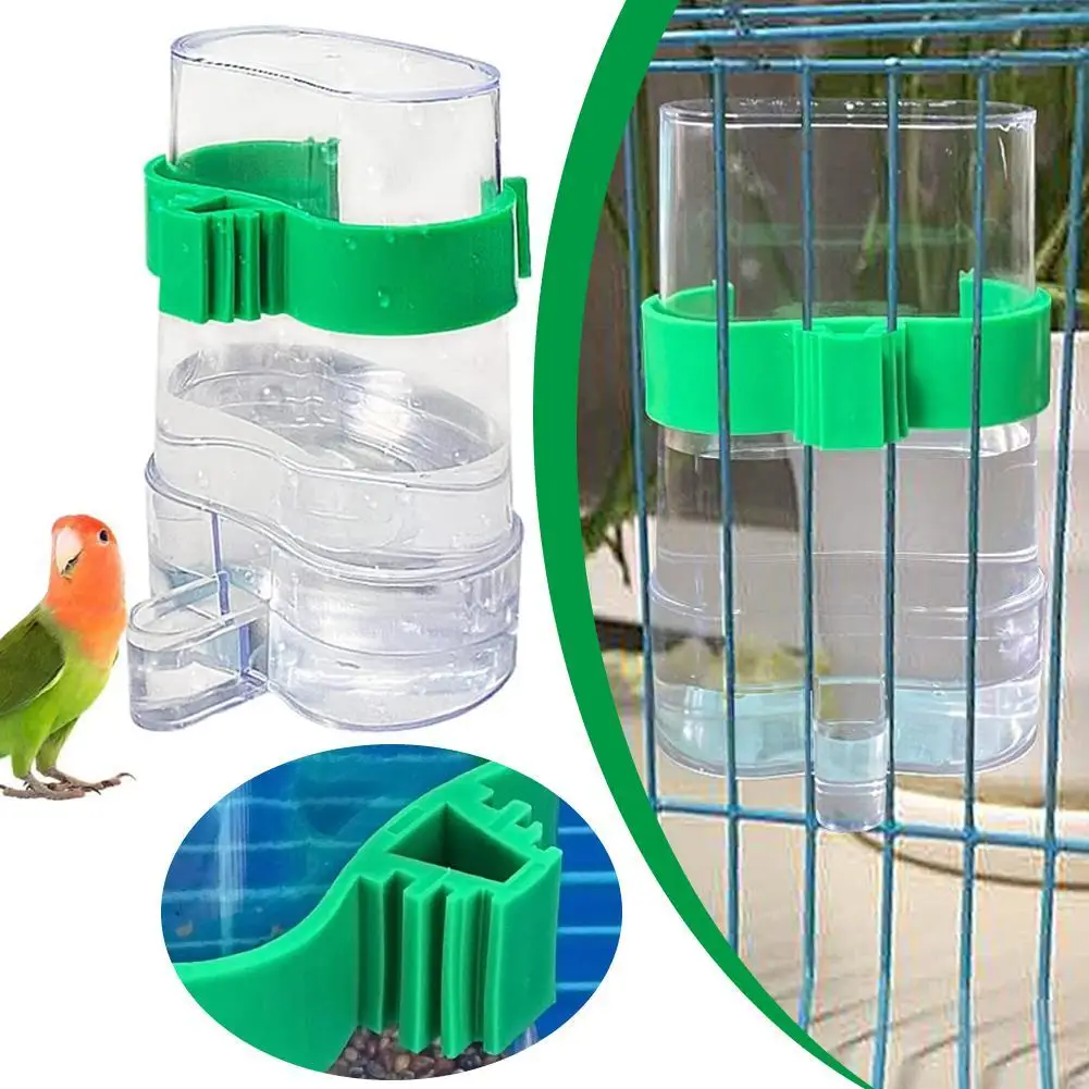 

Bird Water Dispenser Bottle Auto Feeder Transparent Feeder Drinker Hanging Pet Bird Cage Accessories