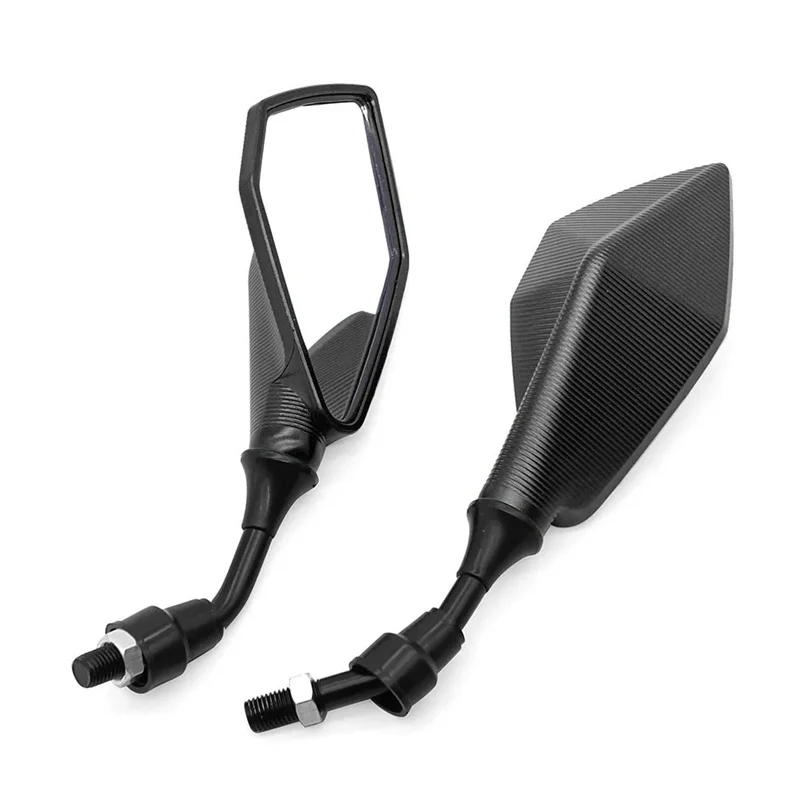 Motorrad-Rückspiegel, 10 mm Weitwinkel, verstellbar, Fahrradlenker, seitlich, flexibel, für Roller, E-Bike, Umkehr-Hilfsspiegel