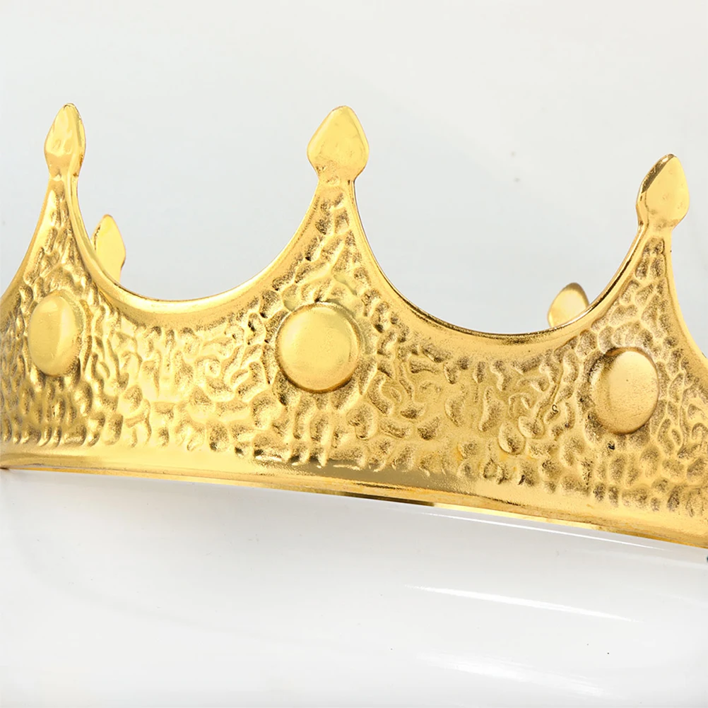 

Birthday Crown King Cosplay Costume Accessory Retro Headgear for Prom Party Wedding Anniversary Celebration Gift for
