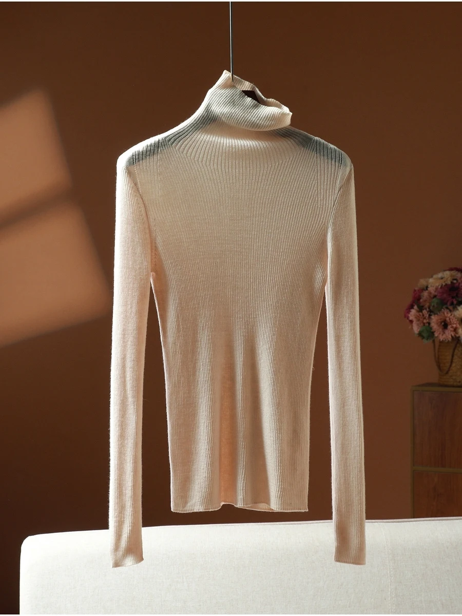 

Мягкий шерстяной вязаный свитер с высоким воротником, базовый, женский, удлиненный, комфортный, эластичный, эксклюзивно онлайн, весенняя коллекция