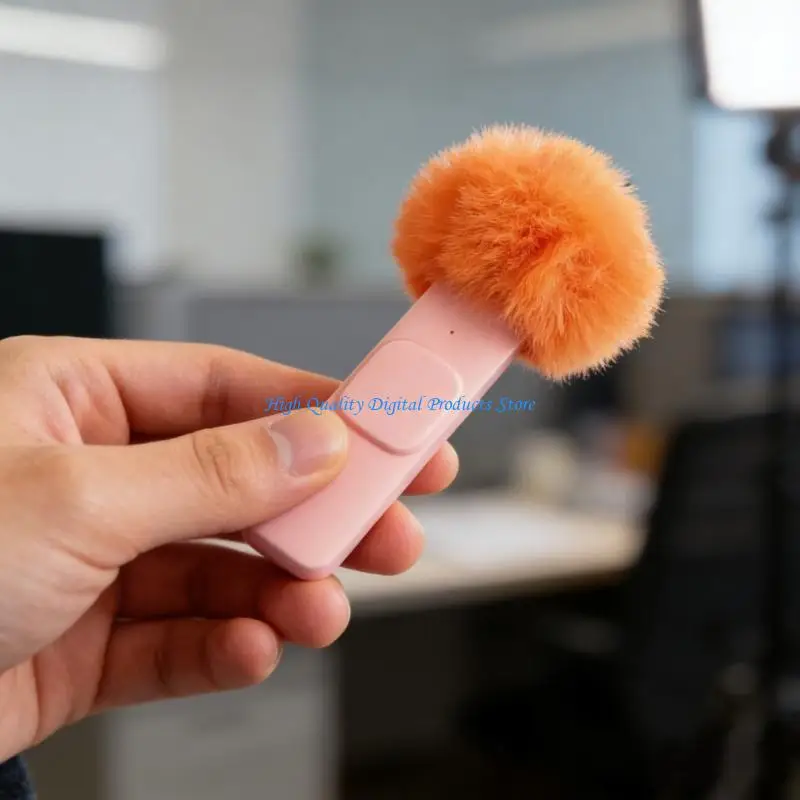 

U2JE Portable Faux Wool Windscreen for K9 Microphone Protectors Wind Noise Reduction Easy Installation Storage for Travel Use