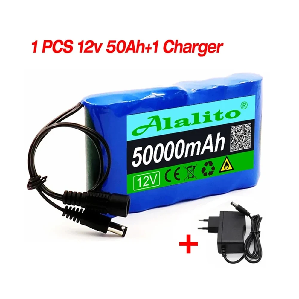 

12V 50000mAh Rechargeable Li-ion battery pack for fishing lights surveillance cameras CCTV, Camera Monitor washing equipment