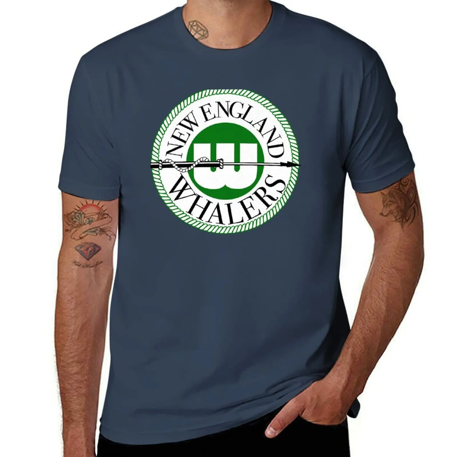 

Defunct New England Whalers Hockey 1972 T-Shirt cotton t shirt man man t shirt cotton T-Shirt
